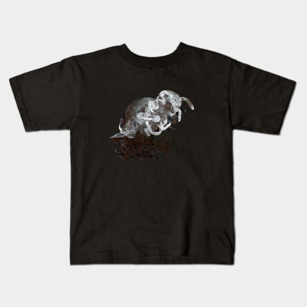 Dead collembola (springtail) in a sample of outdoor dirty water Kids T-Shirt by SDym Photography